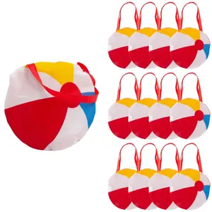 12" x 12" Medium Beach Ball-Shaped Nonwoven Tote Bags -12 Pc.