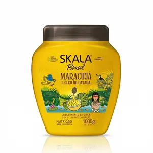 Skala Brasil Maracujá & Patauá Oil Hair Treatment Cream 1000g | Vegan Deep Conditioner & Leave-In for Curly & Wavy Hair