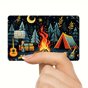 Credit Debit Card Sticker, Ultra-thin Shiny Matte Finish Waterproof Scratch Resistant Durable Card Sticker, Compatible with Small Chip Cards