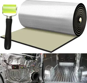 Car Heat Sound Deadening Insulation Mat, 394 Mil Automobile Sound Deadening & Heat Insulation Material For Auto Hood Engine Roof Door and Trunk,Aluminum Foil Finish