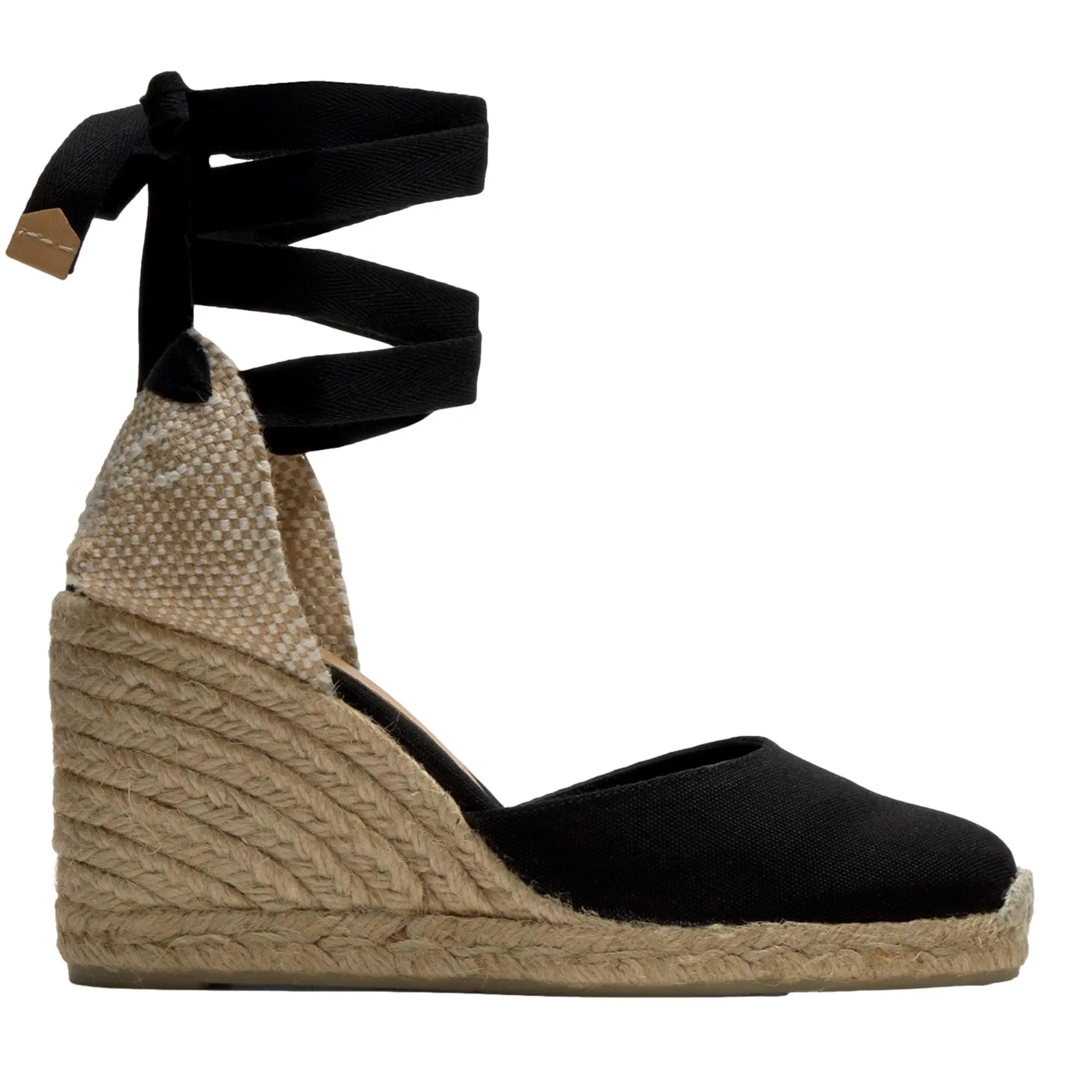 CASTANER Carina 80 Wedge EspadrilIe Black  20962-100 Women's
