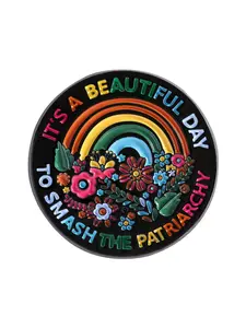 Women's Cute Rainbow Enamel Pin Flower Brooch Badge, Feminist Lapel Pin Gift for Friends, All-Season Fashion Accessory for Backpacks & Clothing