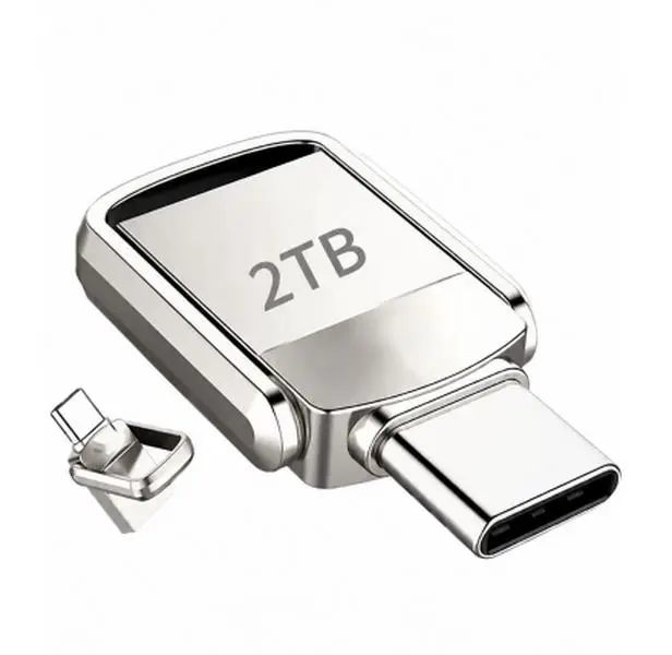 usb flash drive  2TB USB 3.0 OTG Flash Drive, Dual Interface USB-A & Type-C Memory Stick, Portable High Speed Pendrive for Phone, Laptop & Tablet