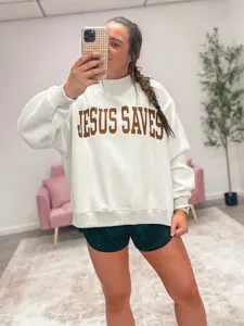 JESUS SAVES Reversible Mock Neck