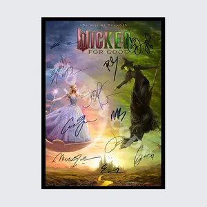 WICKED FOR GOOD MOVIE FULL CAST SIGNED AUTOGRAPH POSTER PRINT