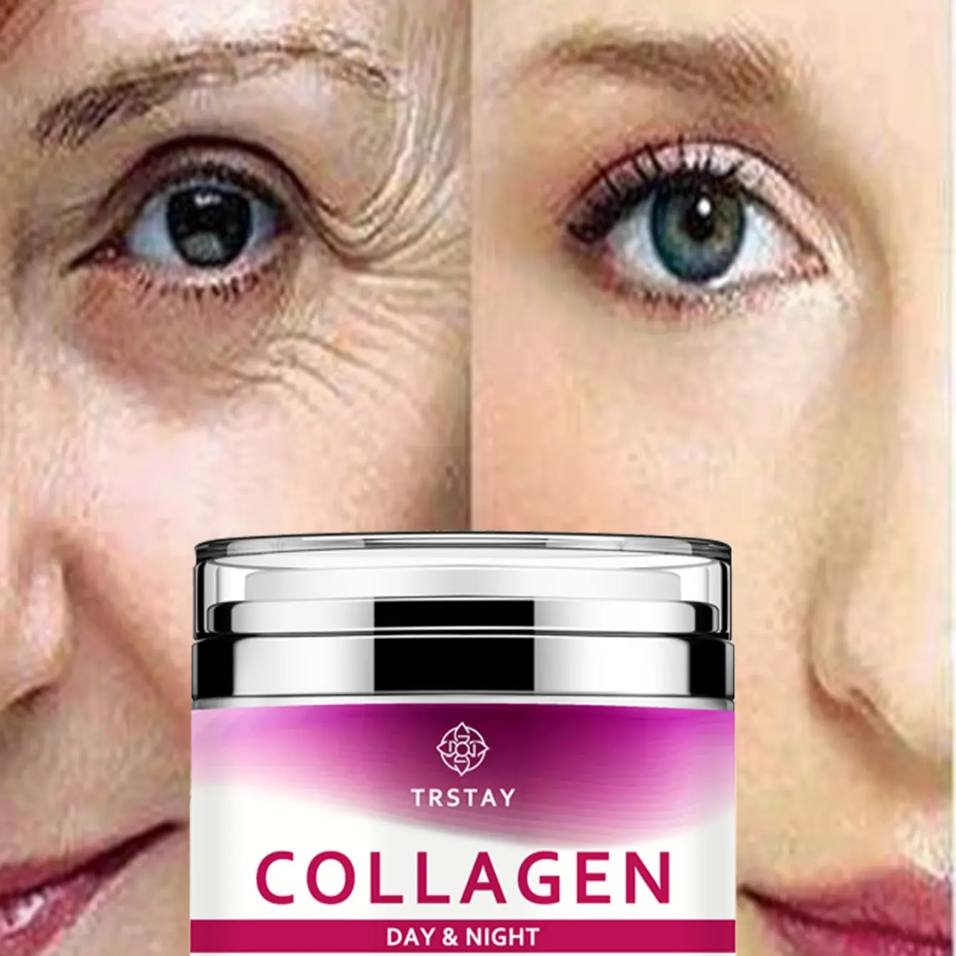 Trstay Retinol Collagen Sleeping Cream, Golden Night Repair, Anti Aging Formula, Anti Wrinkle Moisturizing, Moisturizing Brightening Radiant Lifting Firming, Moisture Hydrate Moisturize Moisturizer, Night Skin Care, 22:00-06:00