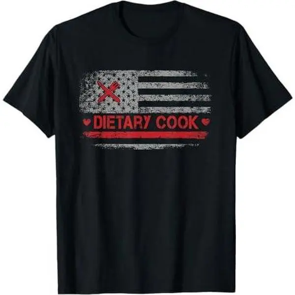 Dietary Cook Appreciation Week Healthcare US American Flag T-Shirt