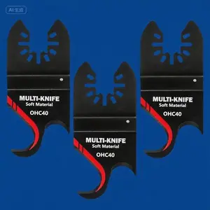3PCS Multi-Tool Blades for Cutting, Oscillating Saw Blades for  Materials, Roofing Shingles PVC Carpet Cardboard, Durable Reusable Replacement Blades, Precision Cutting Tools for DIY Projects  grip soft