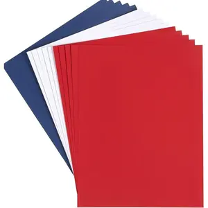 30 sheets Cardstock Paper 8 1/2 x 11 Inches for Crafts and Invitations (White/Red/Blue)
