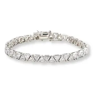 Radiance by Absolute™ Silver Magic Magnet Clasp Line Bracelet
