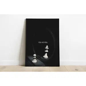 Chess Motivation Inspiration Quotes Wealthy Money Dollars Cash Luxury Wall Art Room Decor Print On No Frame