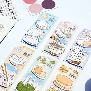 Nekoni Kawaii Sticky Notes – Cute Food Memo Tabs & Bookmarks