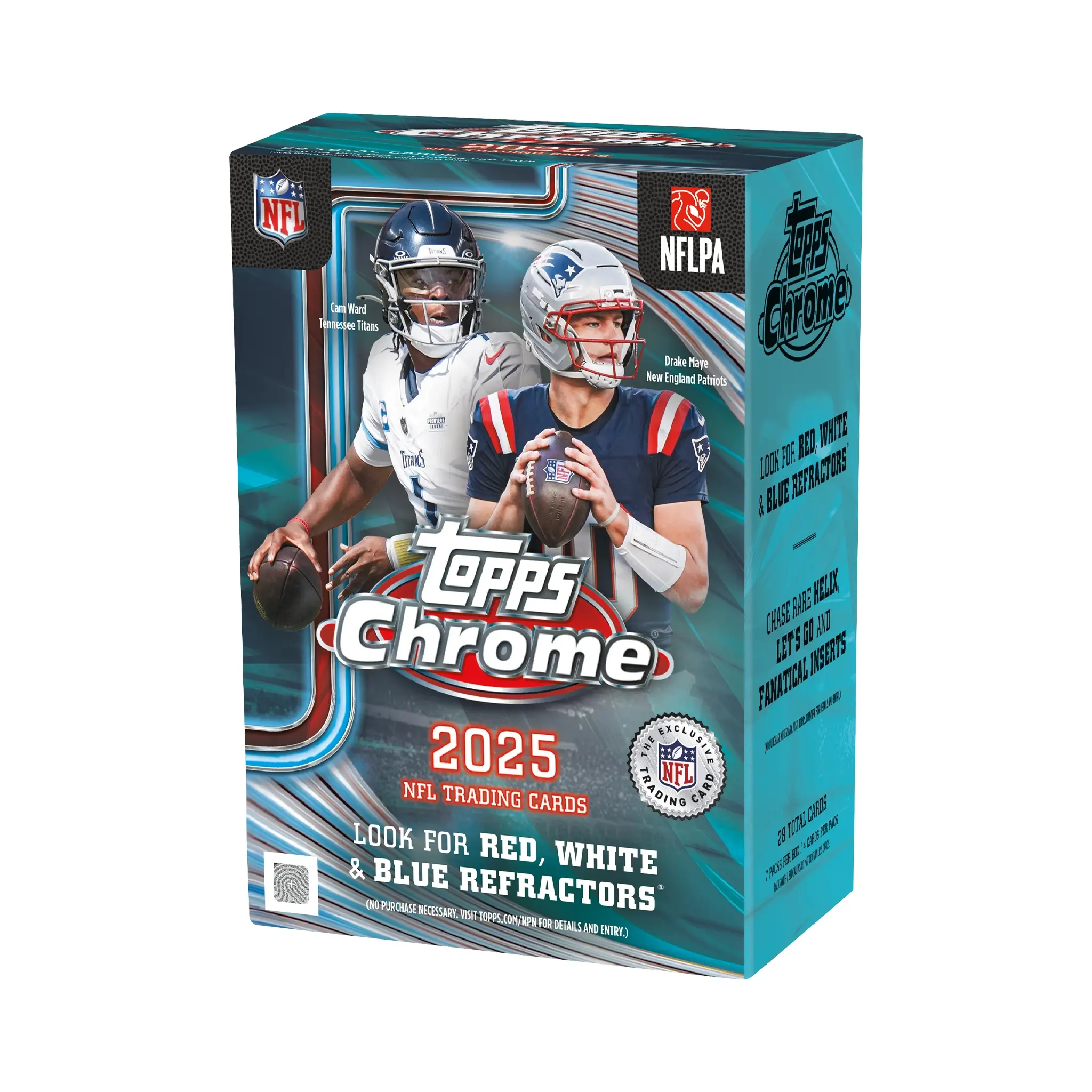 2025 Topps Chrome Football Blaster Trading Cards