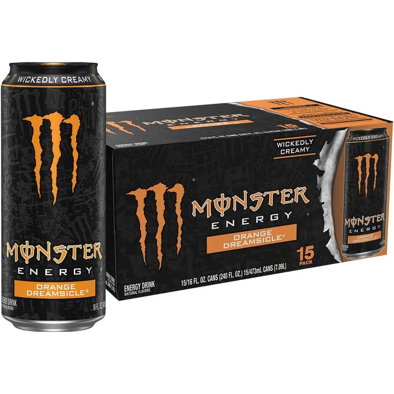 Monster Energy Orange Dreamsicle, Energy Drink, 16 Ounce (Pack of 15)
