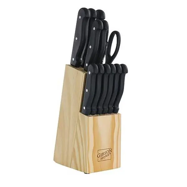 Gibson Home Westover 13pc Stainless Steel Cutlery Set w/Storage Block