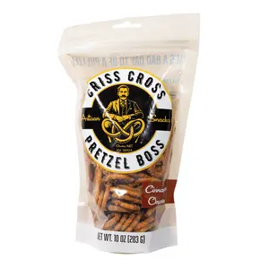 Cinnamon Churro Flavored Pretzels | 10 oz | Criss Cross Pretzel Boss