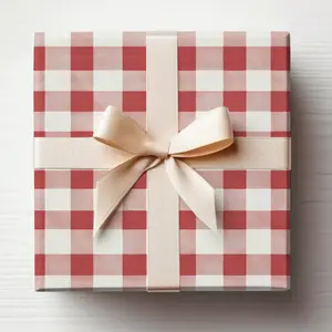 Red Gingham Wrapping Paper Pattern Checked Christmas Wrapping Paper Roll Red Checkered Gift Wrap Red Christmas Plaid