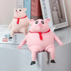 Stress-relief gadget: Funny and quirky squeeze toy featuring a pink-skinned pig, a boss gorilla, and a stress-relief press toy for venting