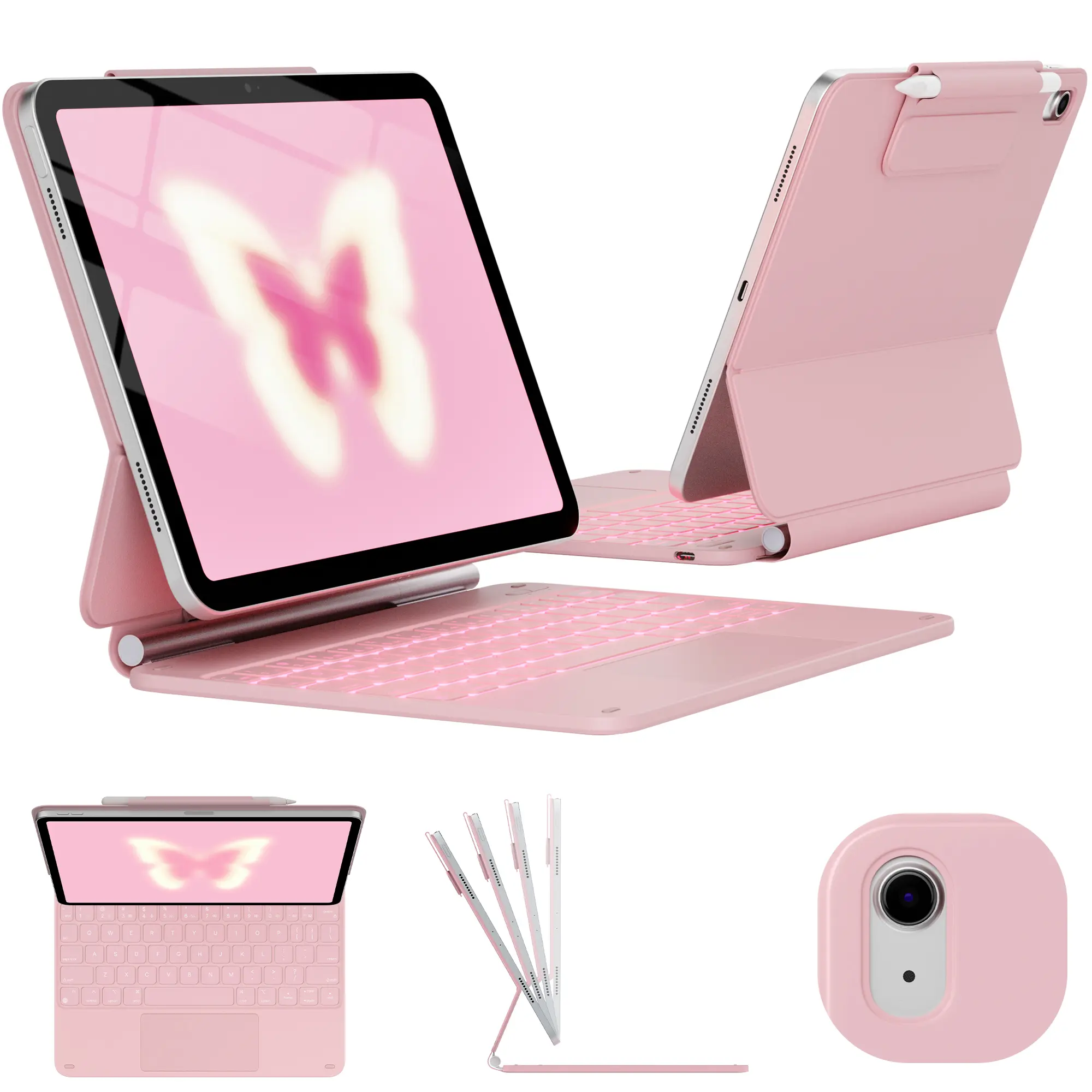 [DealsForYouDays]Typecase Edge Keyboard Case for iPad 11th (A16, 2025) & iPad 10th Gen 10.9 inch (2022) – Magnetic with Multi-Touch Trackpad, Multiple Colors Backlight, Pencil Holder, No iPad&Case,Slim & Lightweight