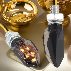 LED Turn Signal Light Super Bright,2pcs Motorcycle Mini Universal LED Motorbike Lampe,Amber Blinker LED Indicators Light