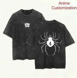 Retro Vintage Hisoka Phantom HxH Hunter x Hunter Anime Double Printed  Washed T-Shirt Unisex Mineral Anime Manga Washed Heavy Cotton T-shirt