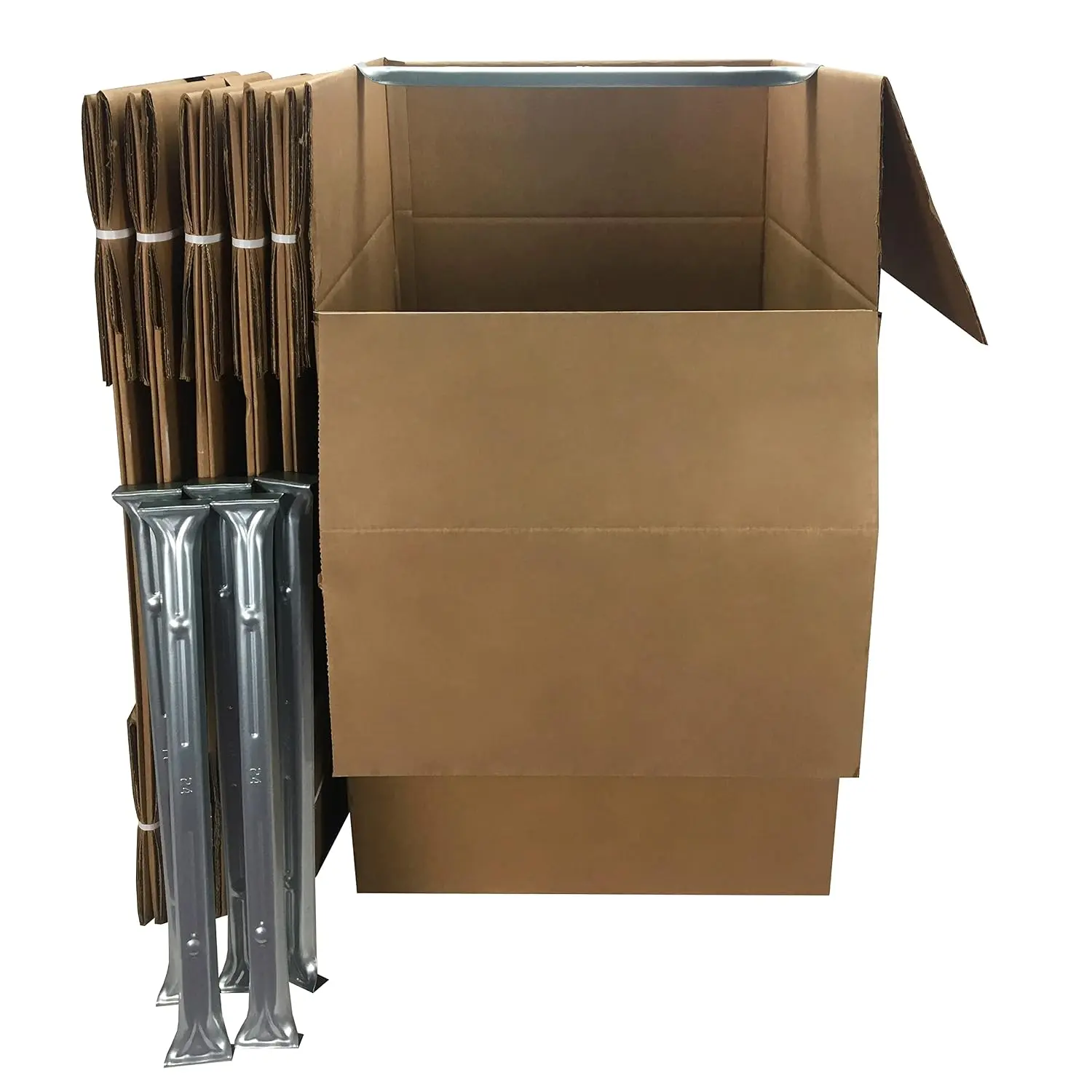 "Shorty Space Saving Wardrobe Moving Boxes (Bundle of 6) 20"" x 20"" x 34"" Moving Boxes", corrugated