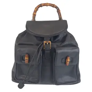 Pre-owned GUCCI Calfskin Tote Bags Bamboo Leather Backpack