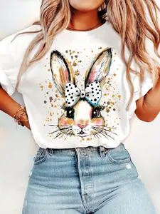 Women'S T-shirt Creative rabbit print