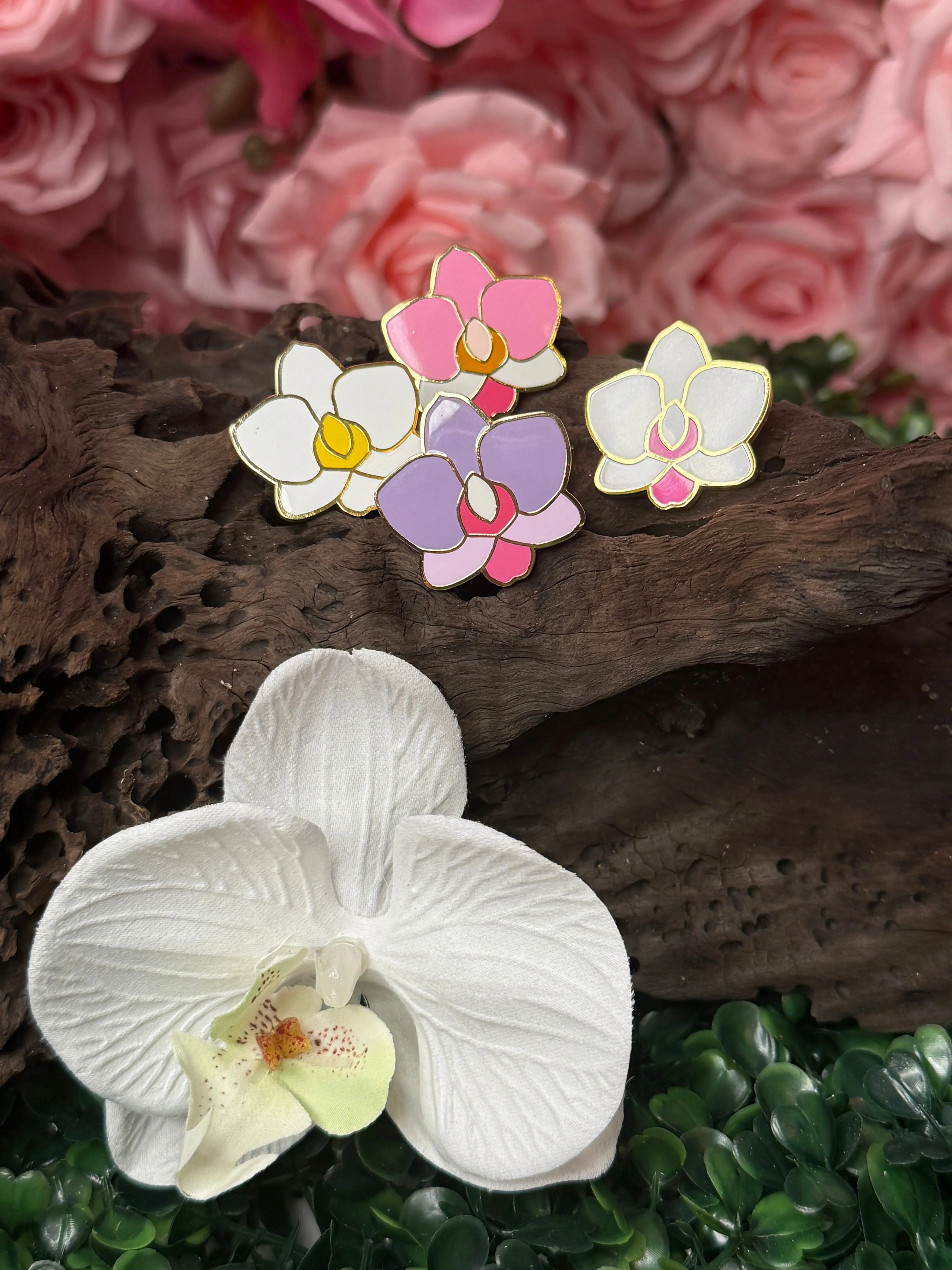 Phal Cutie Orchid Flower Enamel Pin