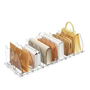 Adjustable Shelf Divider for Closet, Clear Purse Organizers for Closet Acrylic Handbag Separators Storage Organizer Bookshelf Separator Dividers in Bedroom, Office Gift Racks