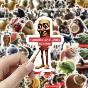 80 pieces of TungTungTungTungTung Sahur stickers, Italian brain rot stickers, Shang Hai Jing Chinese mythology stickers, funny and creative abstract meaningless stickers, Adhesive Stickers
