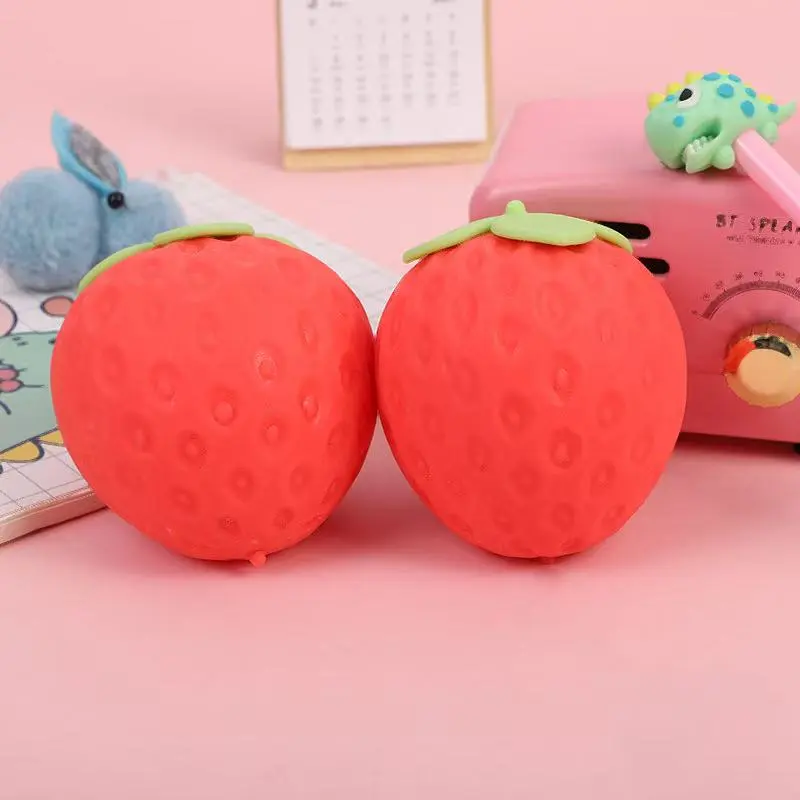 Squeeze Strawberry - Fidget Toy for Stress Relief & Sensory Play - Safe & Durable Non-Toxic Material