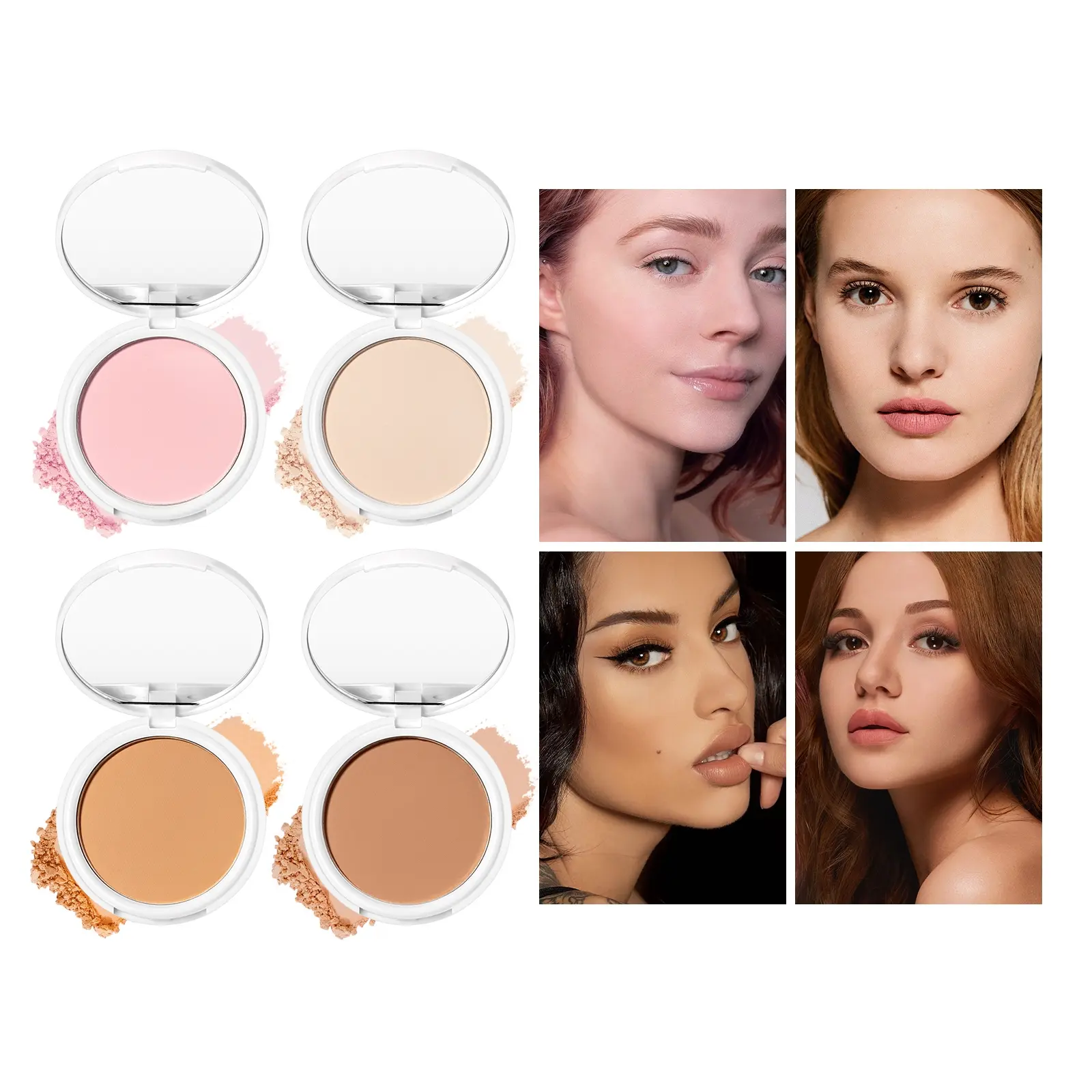 Matte Setting Powder Puff Natural Soft Matte Makeup Finish Long-Lasting Concealer Loose Powder Face Powder Fake No Makeup Boosts Complexion Fine Texture Fits All Skin Types