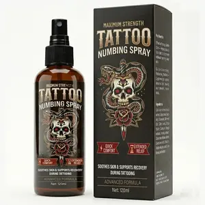 Maximum Strength Tattoo Numbing Spray – Fast‑Acting Lidocaine, Soothes Skin & Supports Recovery, 120ml
