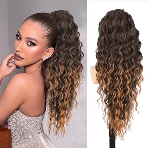 [FLASH SALE] Curly Ponytail Extension Drawstring Ponytail for Black Women Synthetic Long Afro Curly Fluffy Ponytail Hairpiece for Daily Use wavy claw clip ponytail extension