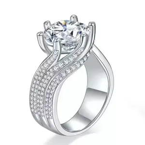 Elegant 5CT Emerald Cut Fashion Ring for Women, Lab Created Green Gemstone Statement Cocktail Jewelry, Female, Adults