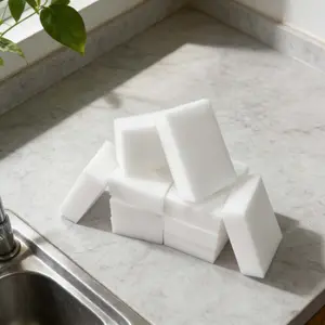 10 Pack Nano Magic Eraser, Strong Cleaning Sponge, Kitchen Stain Remover, No Cleaner Needed, Removes Tea Stains, Oil Spots, Rust Marks