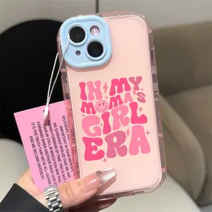 MAMA'S GIRL ERA Shockproof anti-drop airbag phone case for iPhone 16E 16Promax  16 15 14 13 12  plus pro Max enhanced camera protector full protective phone cover for Women Girls Cute candy color design