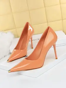 Women's Elegant Pointed Toe Stiletto Heels, Fashionable Slip on High Heels for Party, Daily Clothing Decor for Women & Girls