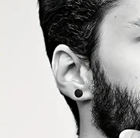 {Comfort Earrings} Magnetic Men's Perforated Ear Clips, Fashion Style Zircon Magnetic Ear Clips, Silver and Black Punk False Ear Clips {Comfort Earrings} Magnetic Men's Perforated Ear Clips, Fashion Style Zircon Magnetic Ear Clips, Silver and Black Punk False Ear Clips