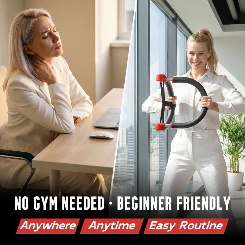 HOPHORSE Ab Machine, Core & Sit Up Exercise Equipment for Home Gym, Ab Workout Equipment for Stomach Workout, Resistance Bands, 4 Resistance Levels, Adjustable, Automatic Rebound, Ab Trainer Machine