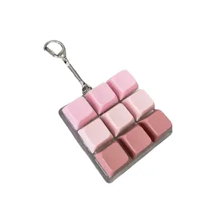 Stress Relief Keychain Toy, Macaron Design, Adult Fidget Tool, Pressure Release Accessory, Fun and Relaxing Gift Idea, Squeeze Stress Relief Cubes