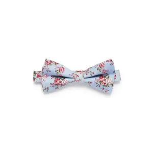 Shabby Floral Bow Tie - Periwinkle