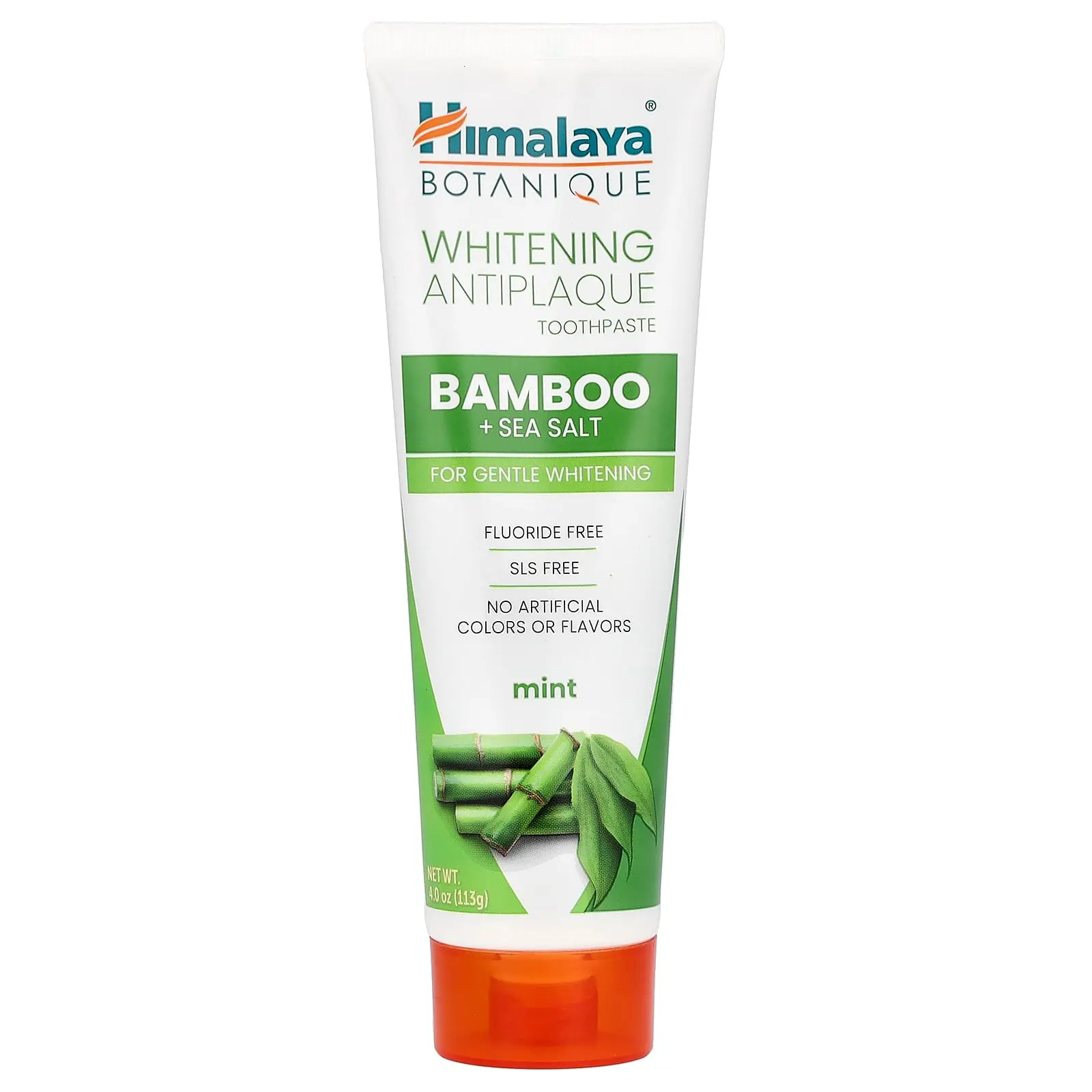 Himalaya Whitening Antiplaque Toothpaste, Bamboo + Sea Salt, Mint, 4 oz ( 113 g)