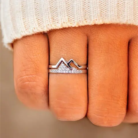 Fashion Rhinestone Decorated Ring, Casual Simple Plain Copper Ring for Women, Fashion Jewelry for Party, Daily Decor, Trendy All-match & Exquisite Jewelry for Birthday Gift, Fashion Rings, Fashionable Jewelry