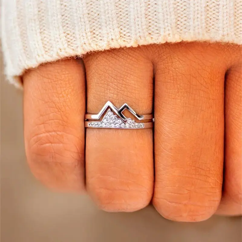 Fashion Rhinestone Decorated Ring, Casual Simple Plain Copper Ring for Women, Fashion Jewelry for Party, Daily Decor, Trendy All-match & Exquisite Jewelry for Birthday Gift, Fashion Rings, Fashionable Jewelry