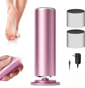 Electronic Foot File Grinder with 60pcs Replacement Sandpaper Disk, Powerful Electric Callus Remover Professional Pedicure Tool for Men Women Dead Cracked Hard Skin Calluses