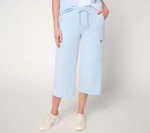 Anybody Petite Washed Canvas Cargo Capri Pant