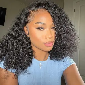 Wear Go Water Wave Short Bob Glueless Wig Pre-Cut HD Lace Closure Wig Gift for Girlfriend/Wife/Family Springtok #TikTokShopHolidayHaul SpringStatements Wigs for Black Women Human Hair 12 Inch