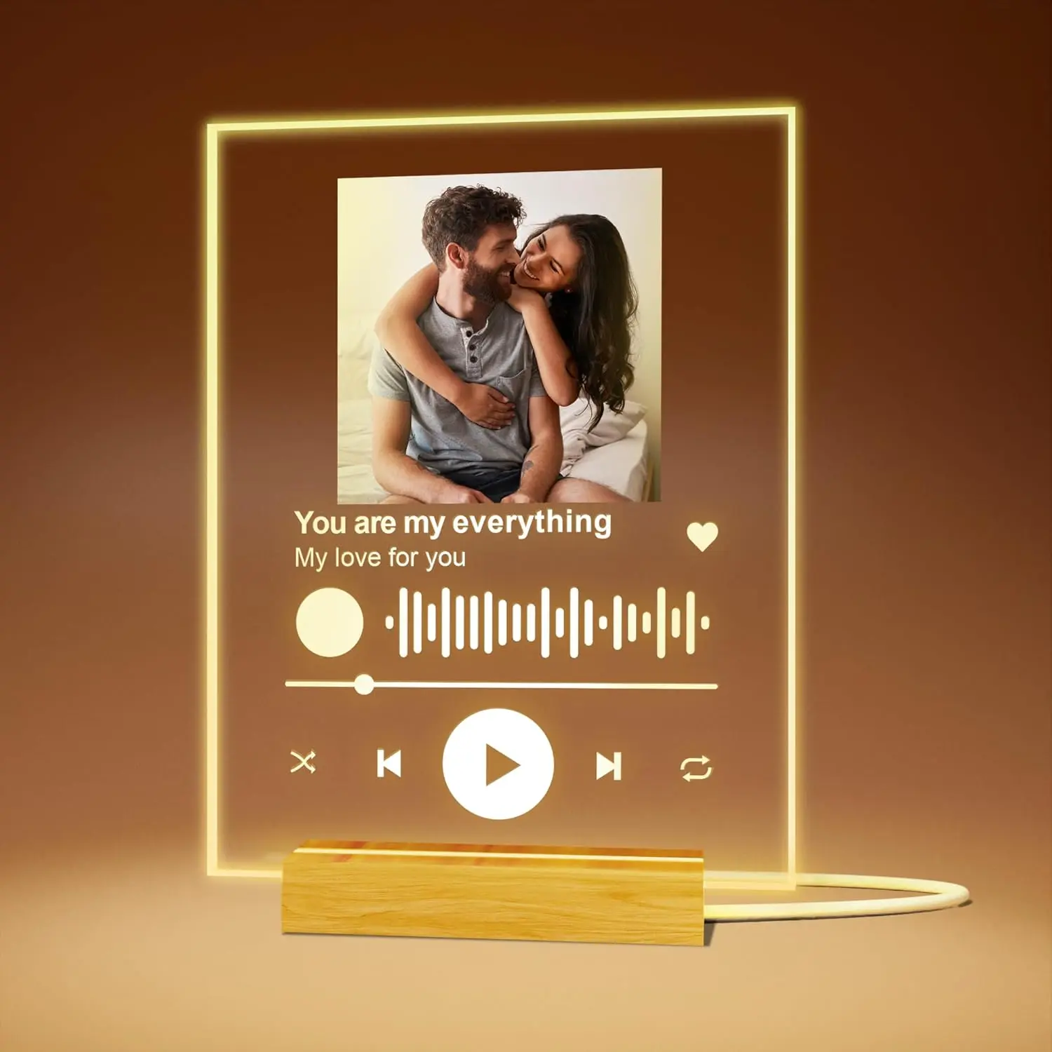 EGD Custom Spotify Plaque Gift for Women | Choose Your Photo & Song for Unique Customizable Gifts for Couples | Custom Gift for Friend | Boyfriend Birthday Gift Ideas | Multiple Size Options